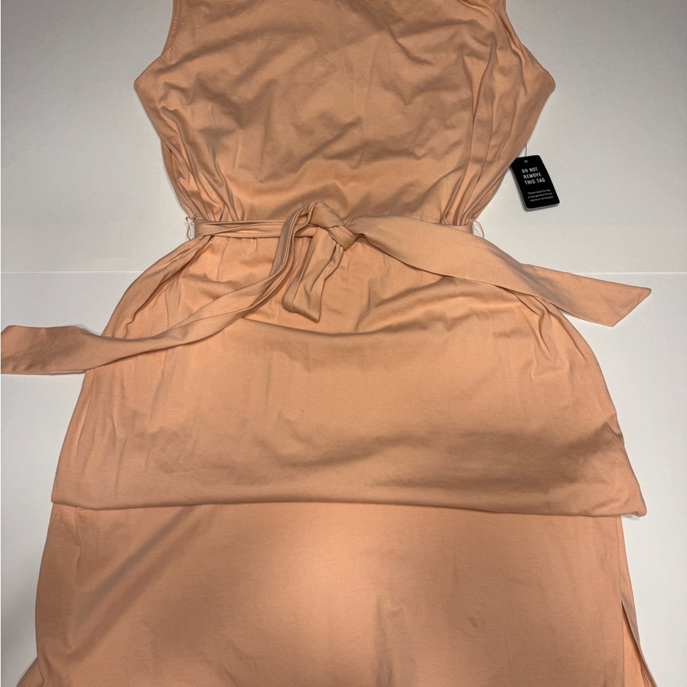 Express Peach Midi Dress with Belt. New size L